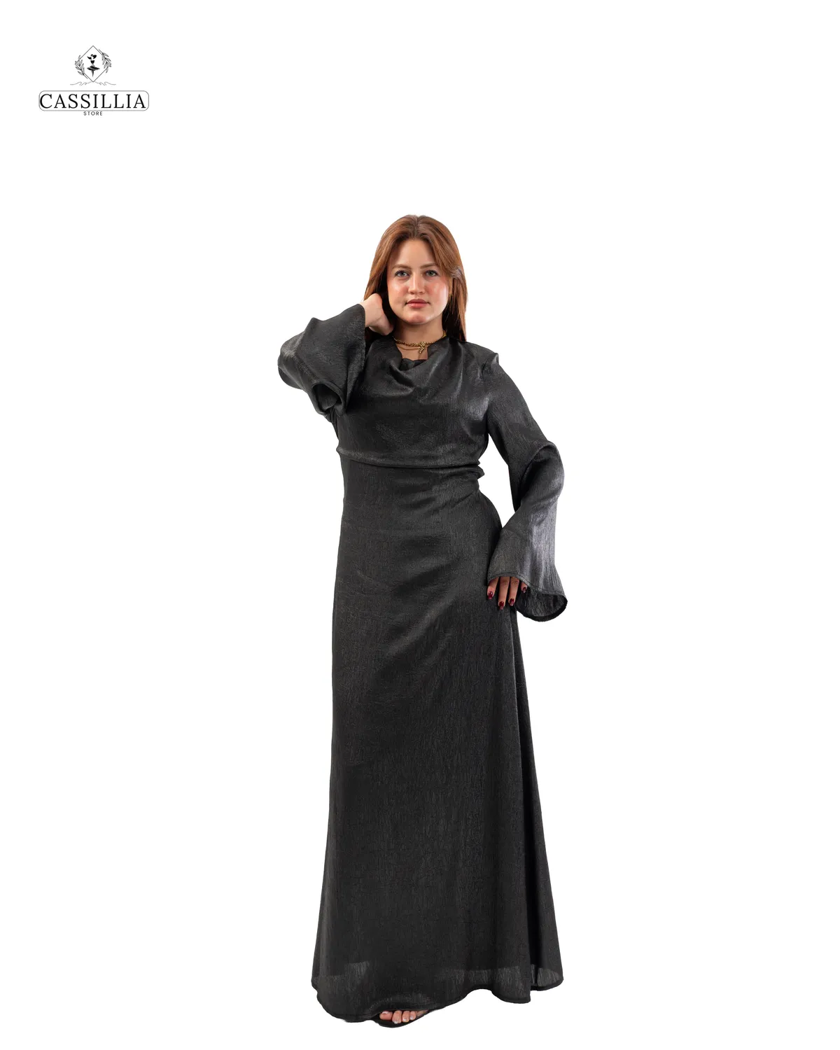 Serena Gradient Satin Dress - View 25